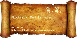 Michnik Melánia névjegykártya
